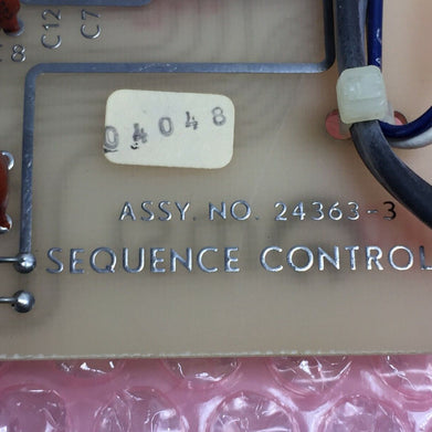MSI 04048 Sequence Control Assy No 24363-3 Card