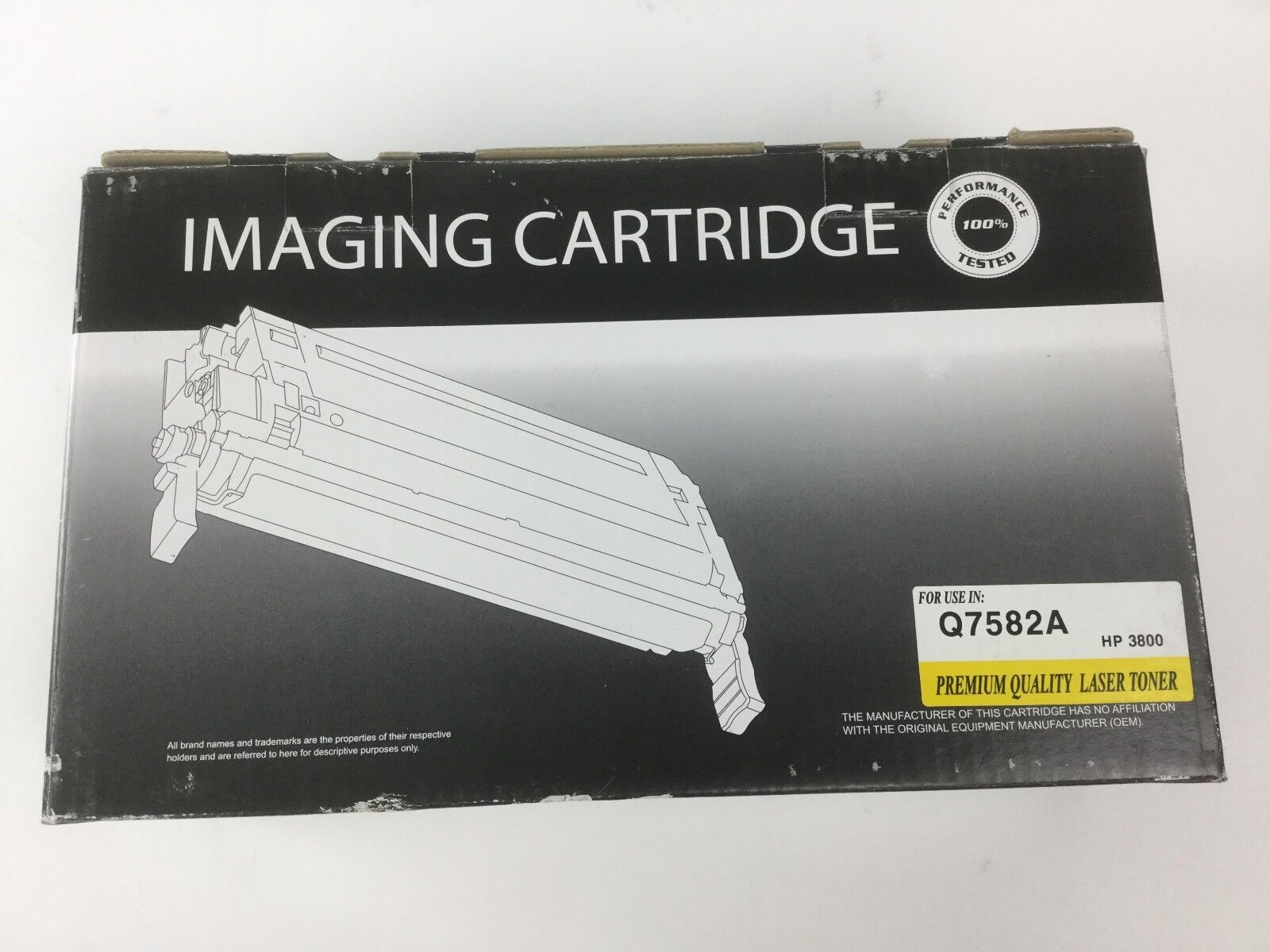 IMAGING CARTRIDGE, Yellow Toner Cartridge Compatible for HP 3800, Q7582A NEW