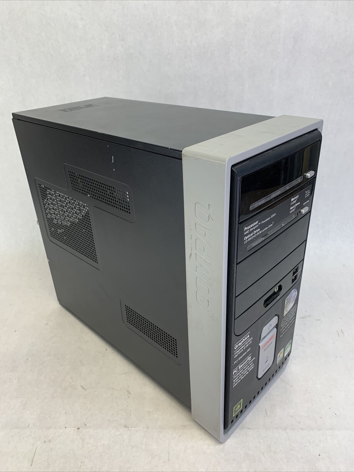 Compaq Presario SR1910NX MT AMD Sempron 3200+ 1.8GHz 512MB RAM No HDD No OS