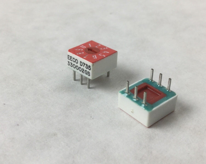 EECO D735, 330002GS, Lot of 8, Switch DIP, New,
