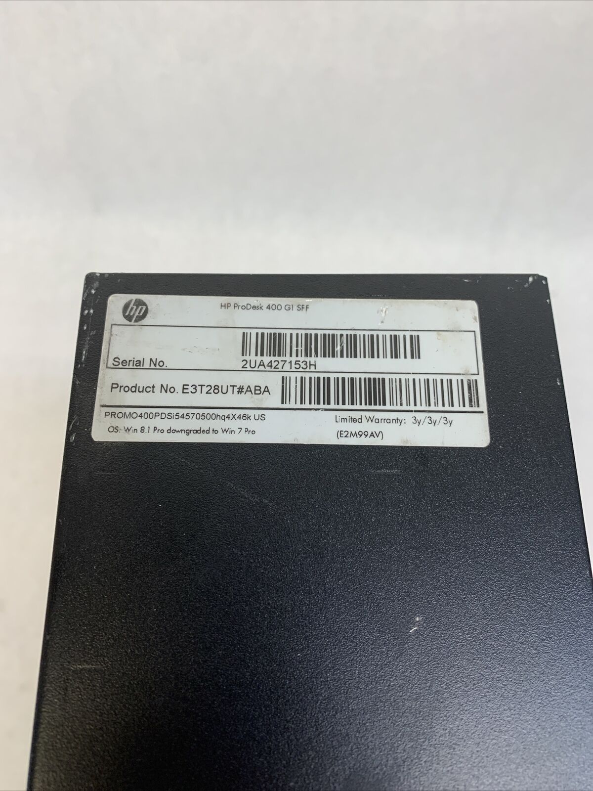 HP ProDesk 400 G1 SFF Intel Core i5-4570 3.2GHz 8GB RAM No HDD No OS
