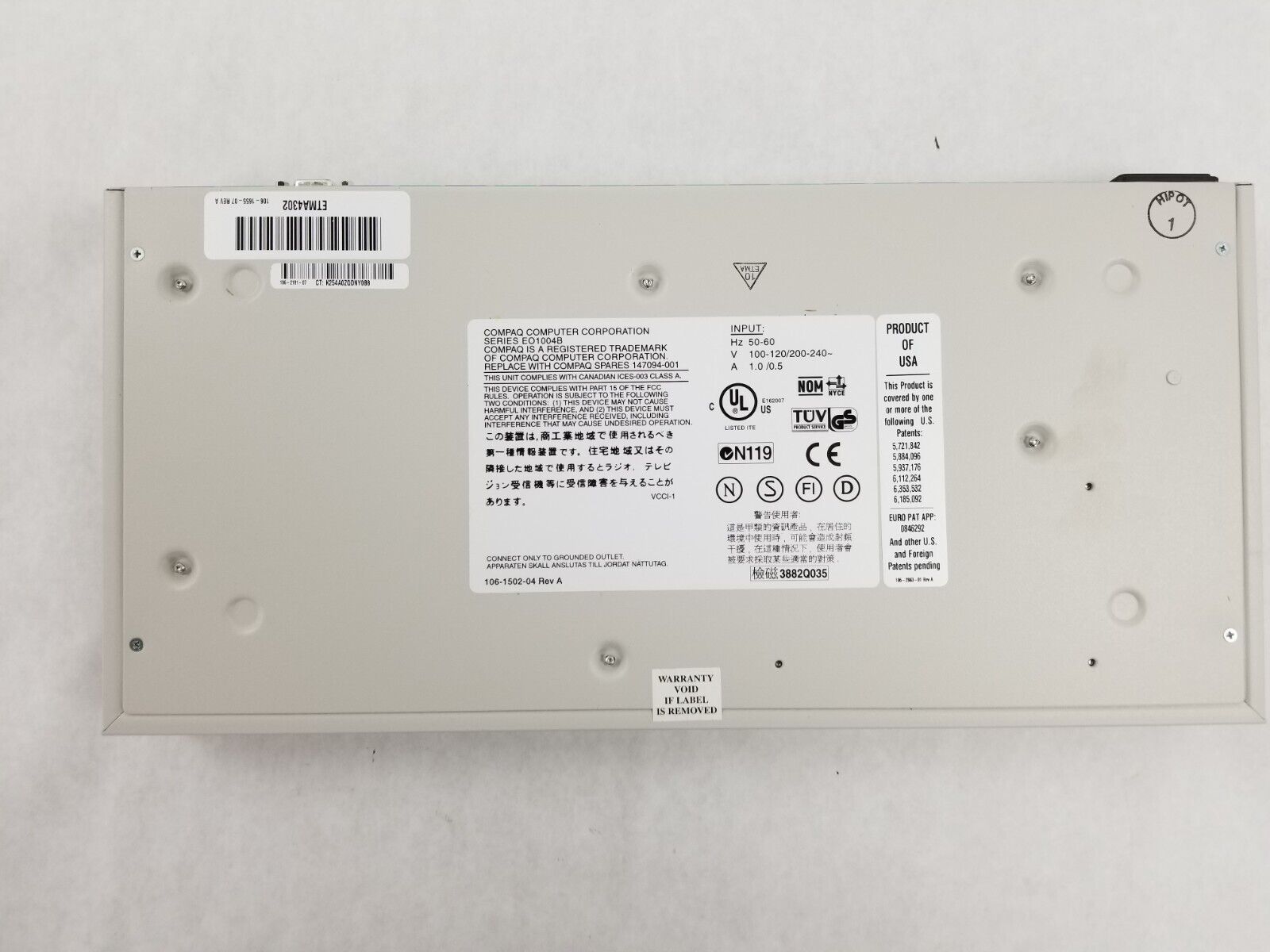 Compaq 147094-001 ETMA4302 8-Port KVM Switch