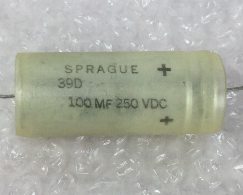 Sprague Capacitor, 7234LC, 39D, 100MF 250VDC, NEW