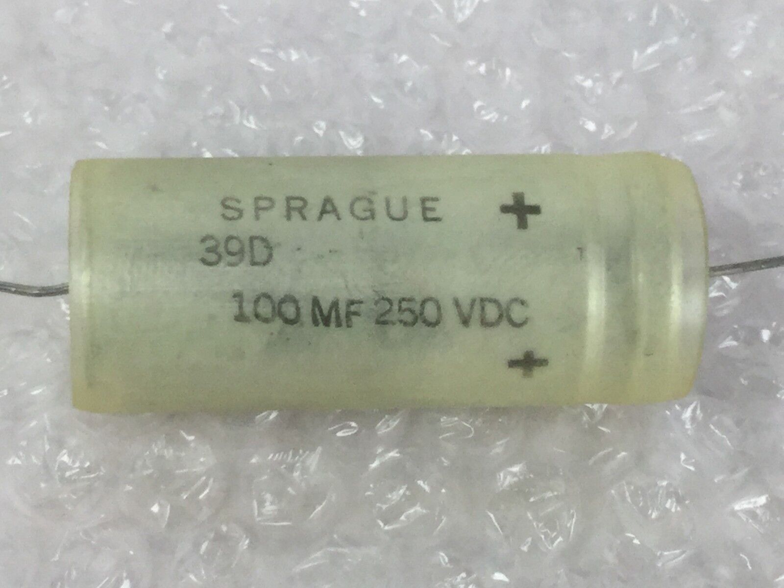 Sprague Capacitor, 7234LC, 39D, 100MF 250VDC, NEW