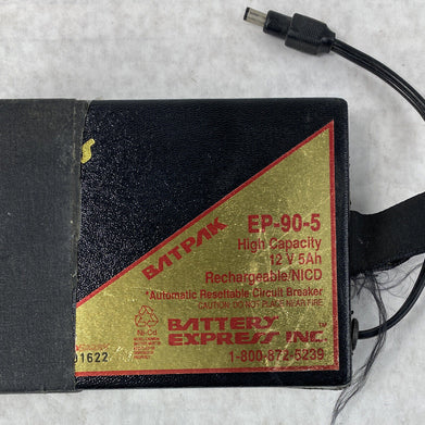 Battery Express Batpak EP-90-5 High Capacity 12V 5Ah Ni-CD Rechargeable Battery