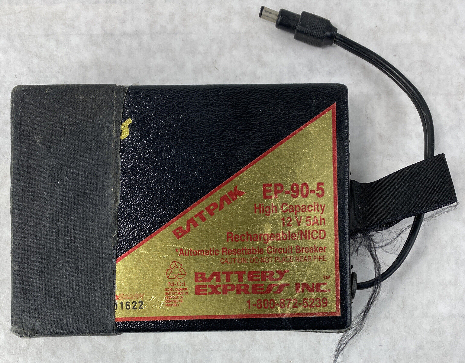 Battery Express Batpak EP-90-5 High Capacity 12V 5Ah Ni-CD Rechargeable Battery