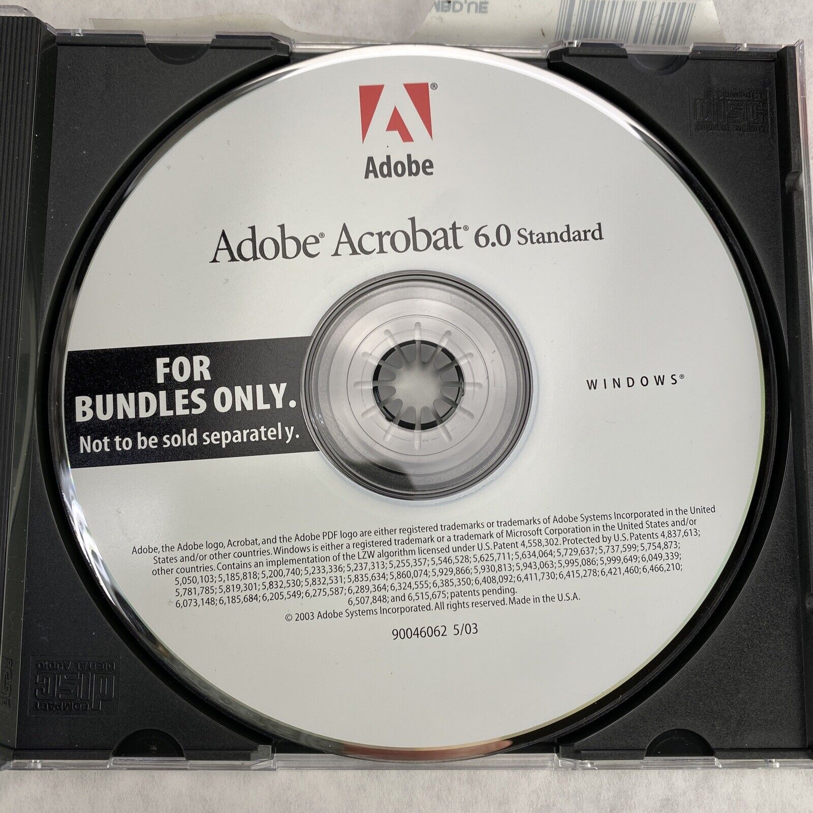 Adobe Acrobat 6.0 Standard 90046061 Windows CD w/ OEM Serial Number
