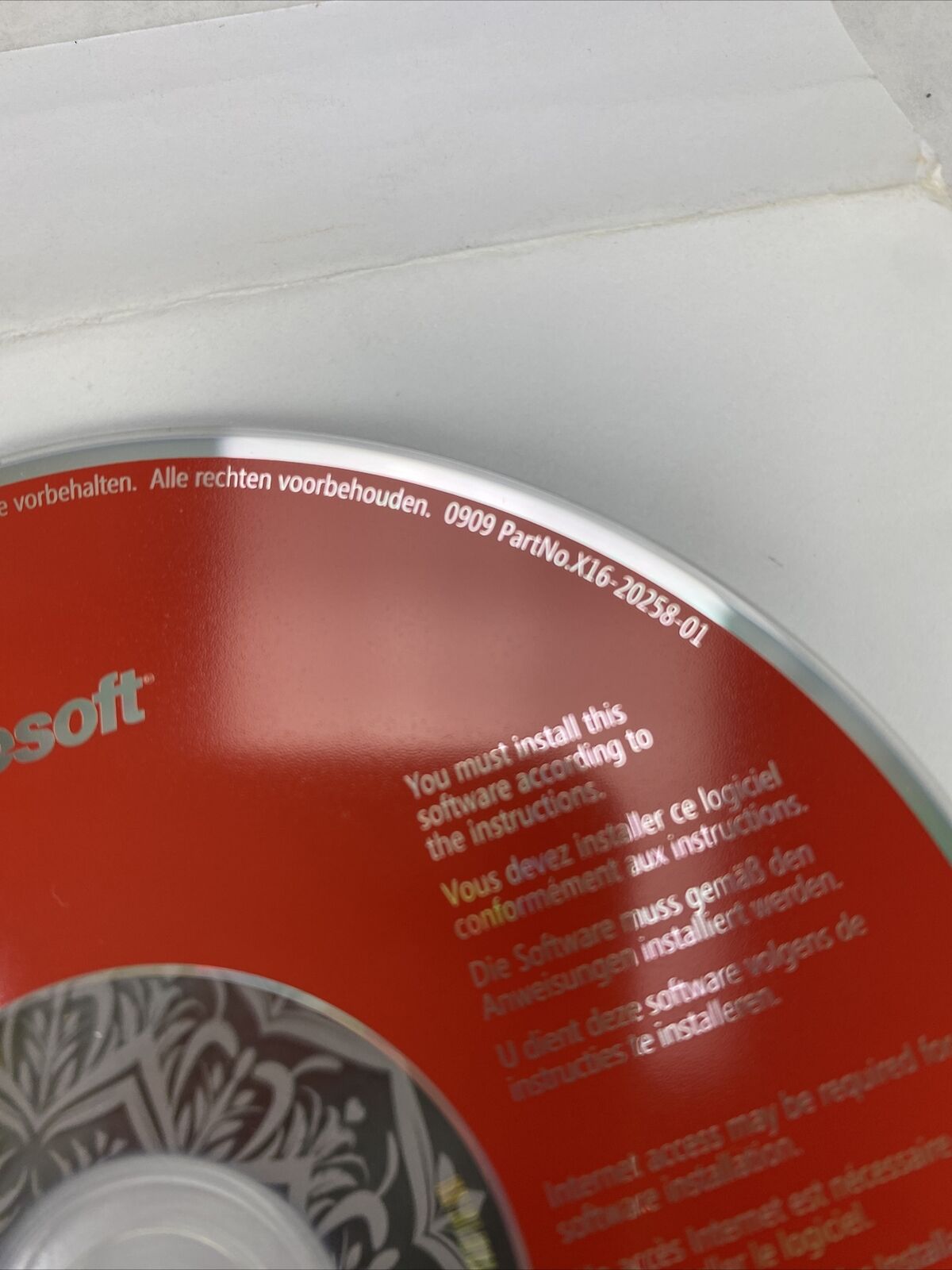 Microsoft IntelliType Pro 7.1 Keyboard Software Disc CD for Mac Red Label 2009