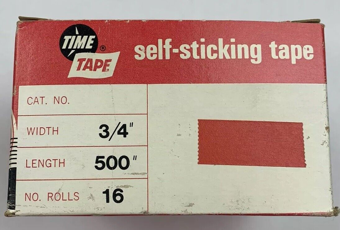 Time Tape 3/4" x 500" Self-Sticking Red Bacteriostatic Color-Code Tape - 8 Rolls