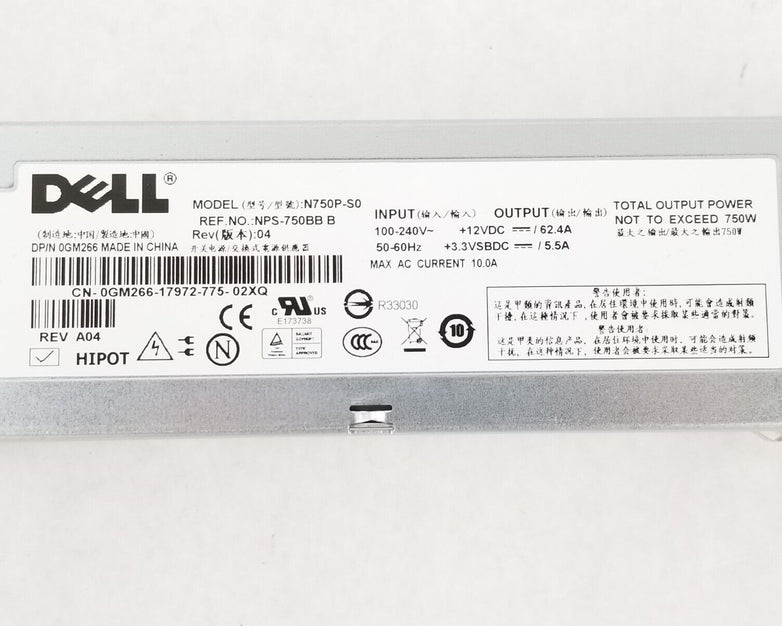 Dell GM266 Power Supply 750w
