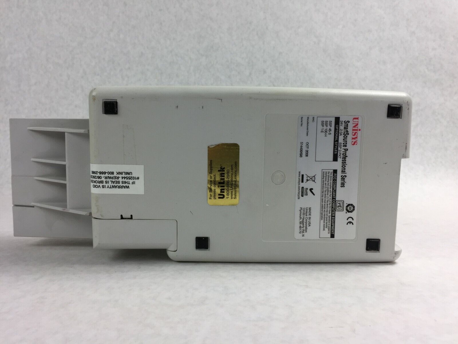 Unisys SmartSource Professional  Check Scanner SSP 2-PK2  w/Power Supply & Cord