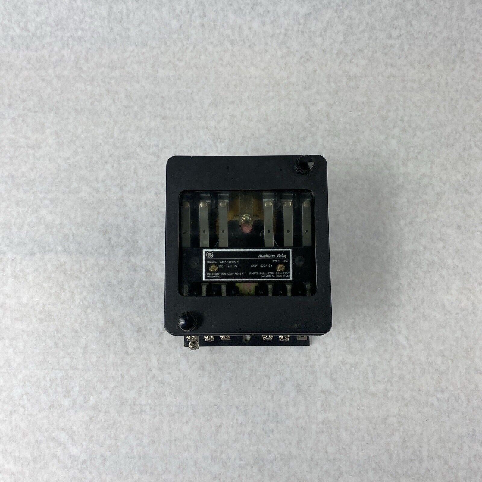 GE 12HFA151A1H Auxiliary Relay HFA 250 Volts