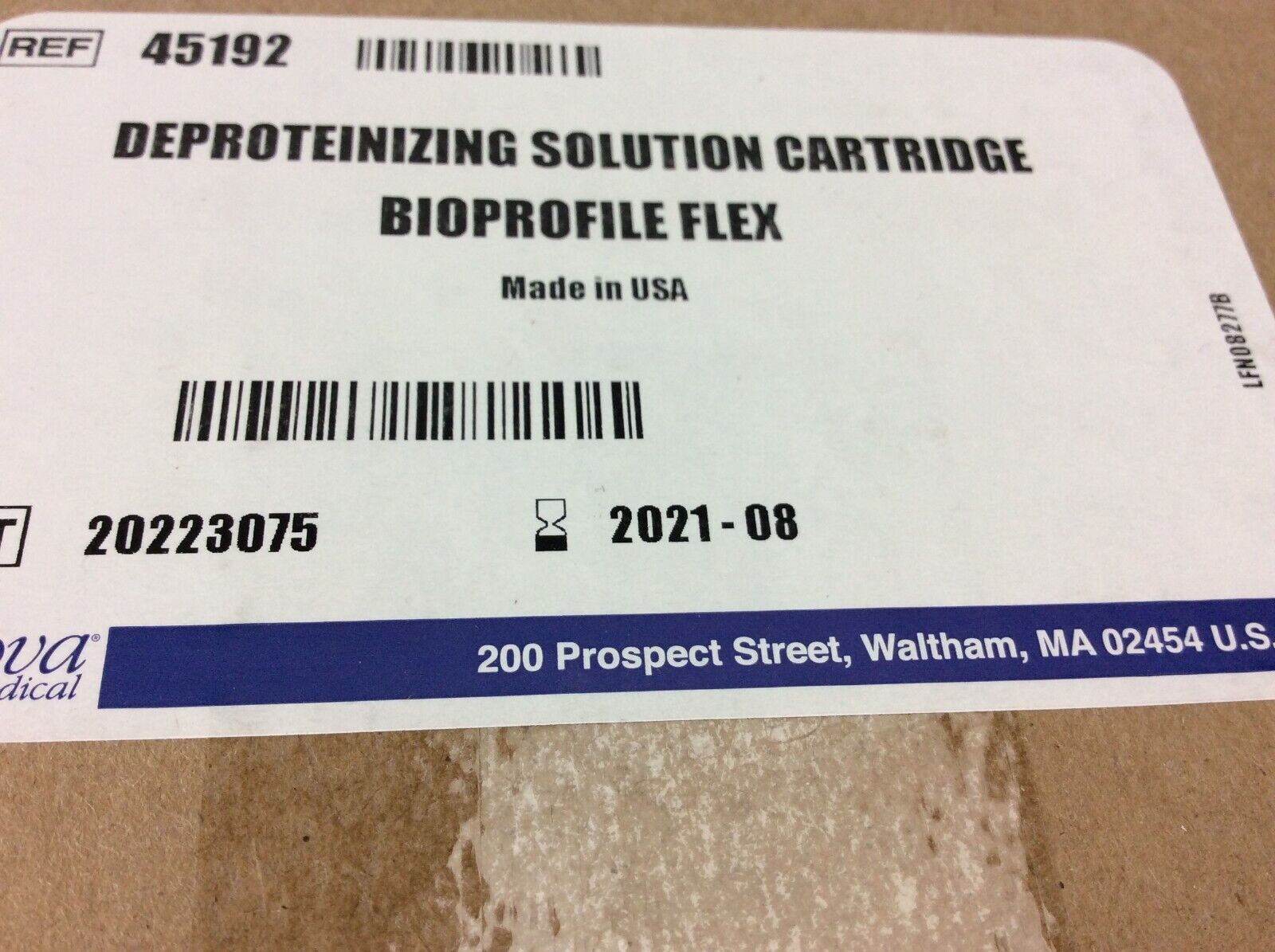 Nova Biomedical 45192 Deproteinizing Solution Cartridge Bioprofile Flex
