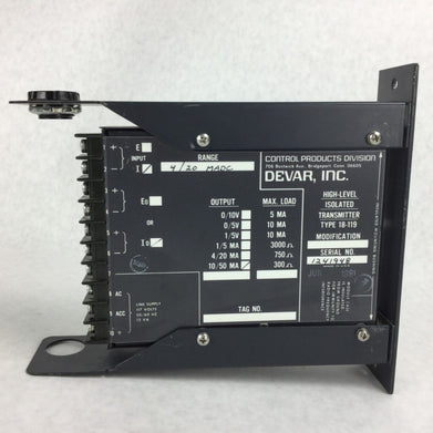 DEVAR 18-119 High-Level Isolated Transmitter 18-119  10/50 MA  4/20 MADC Range