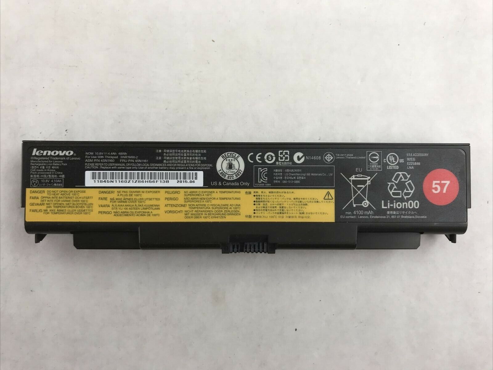 Lenovo 48Wh Li-ion Battery Pack for ThinkPad 45N1161