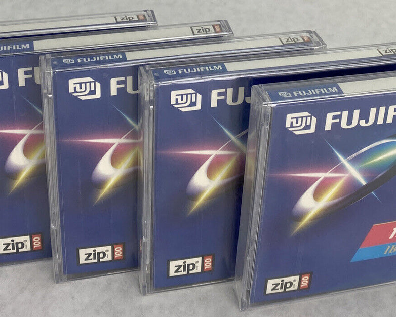 Lot( 5 ) FujiFilm 100mb Zip Disk Factory Sealed IBM Formatted