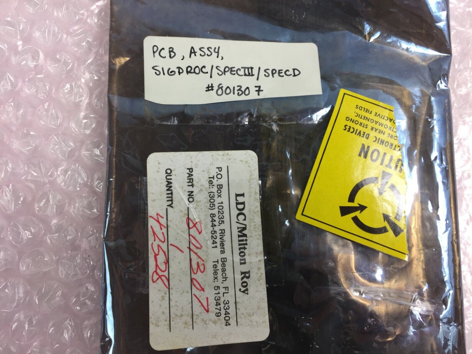 LDC / Milton Roy Part# 801307 PCB Assy SIGROC Spec III Specd