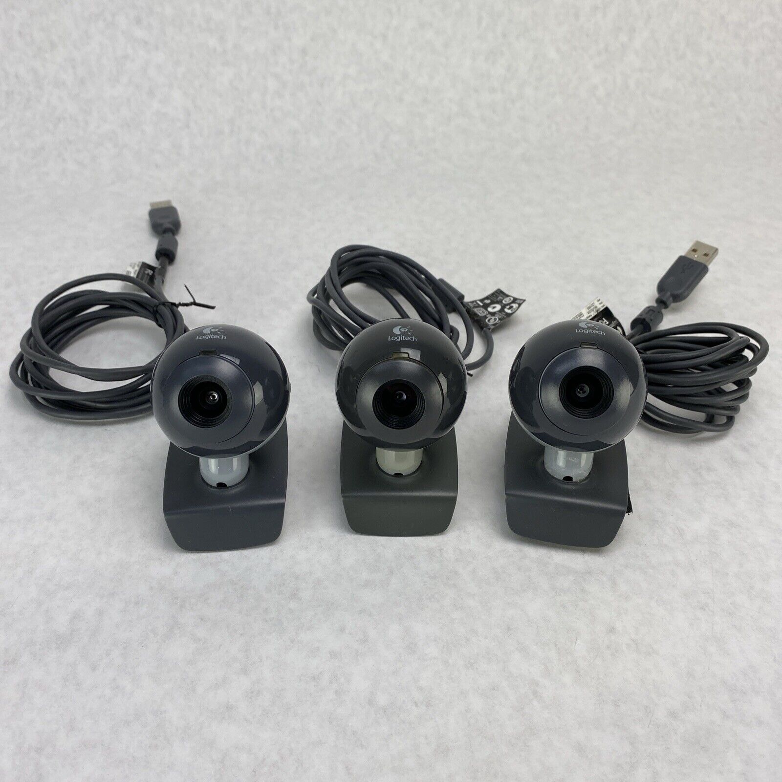 Lot of 3 Logitech V-U0011 Generic Webcam For Home or Office 860-000206
