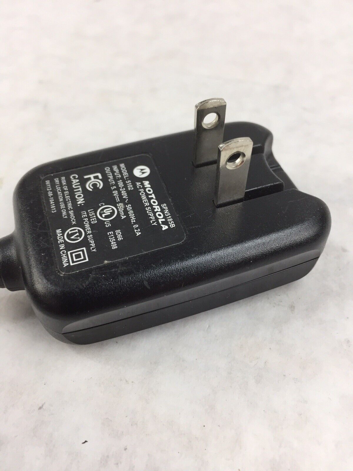 Motorola AC Power Supply Model 5102 Output 5.0V 550mA