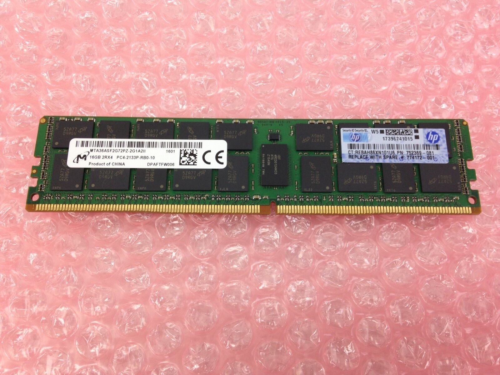 Micron 16GB (1x16GB) 2RX4 PC4-2133N MTA36ASF2G72PZ-2G1A2II DDR4 RAM Memory