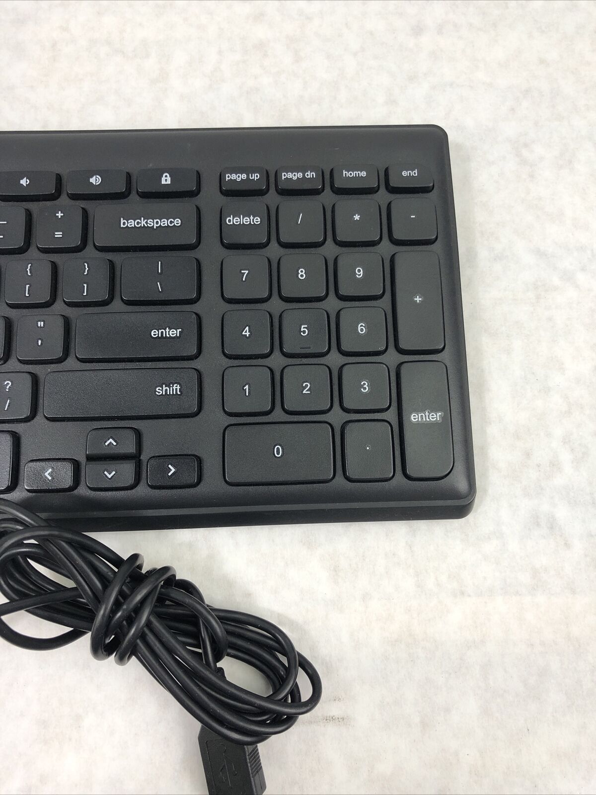Lot of 2 Acer KB69211 USB Wired Slim Office Home Keyboard - Black