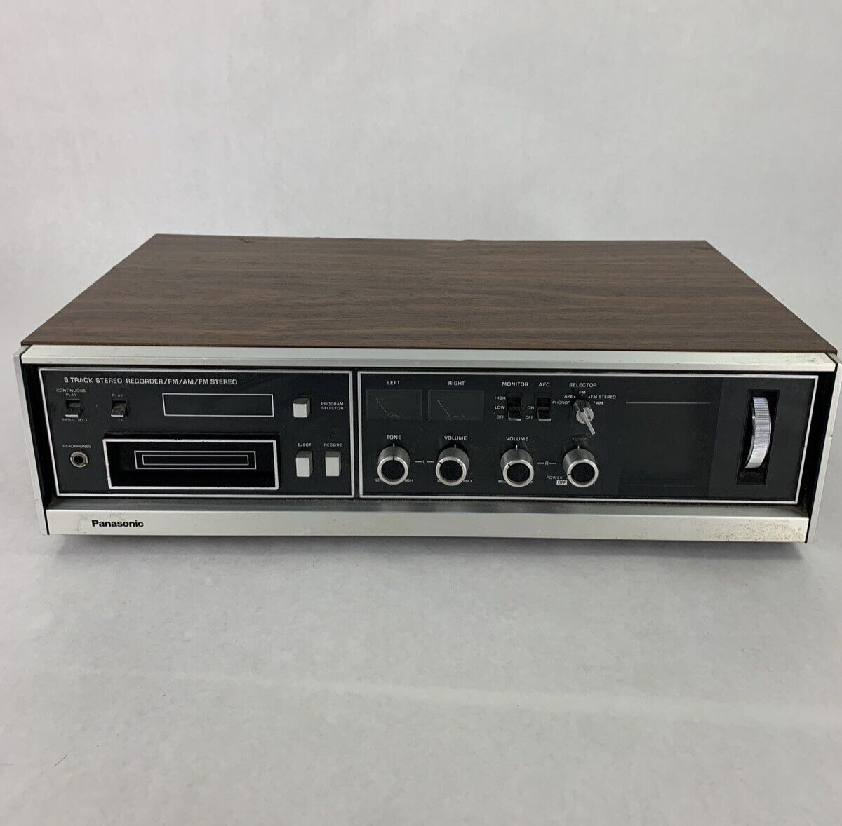 Vintage Panasonic RS-818S AM-FM Radio Stereo 8 Track Recorder Player For Parts