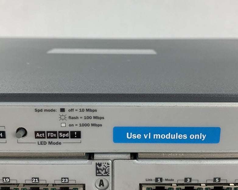 HP ProCurve Network Switch J8773A 4208VL Chassis w/ 6x J8768A and 2x J9033A