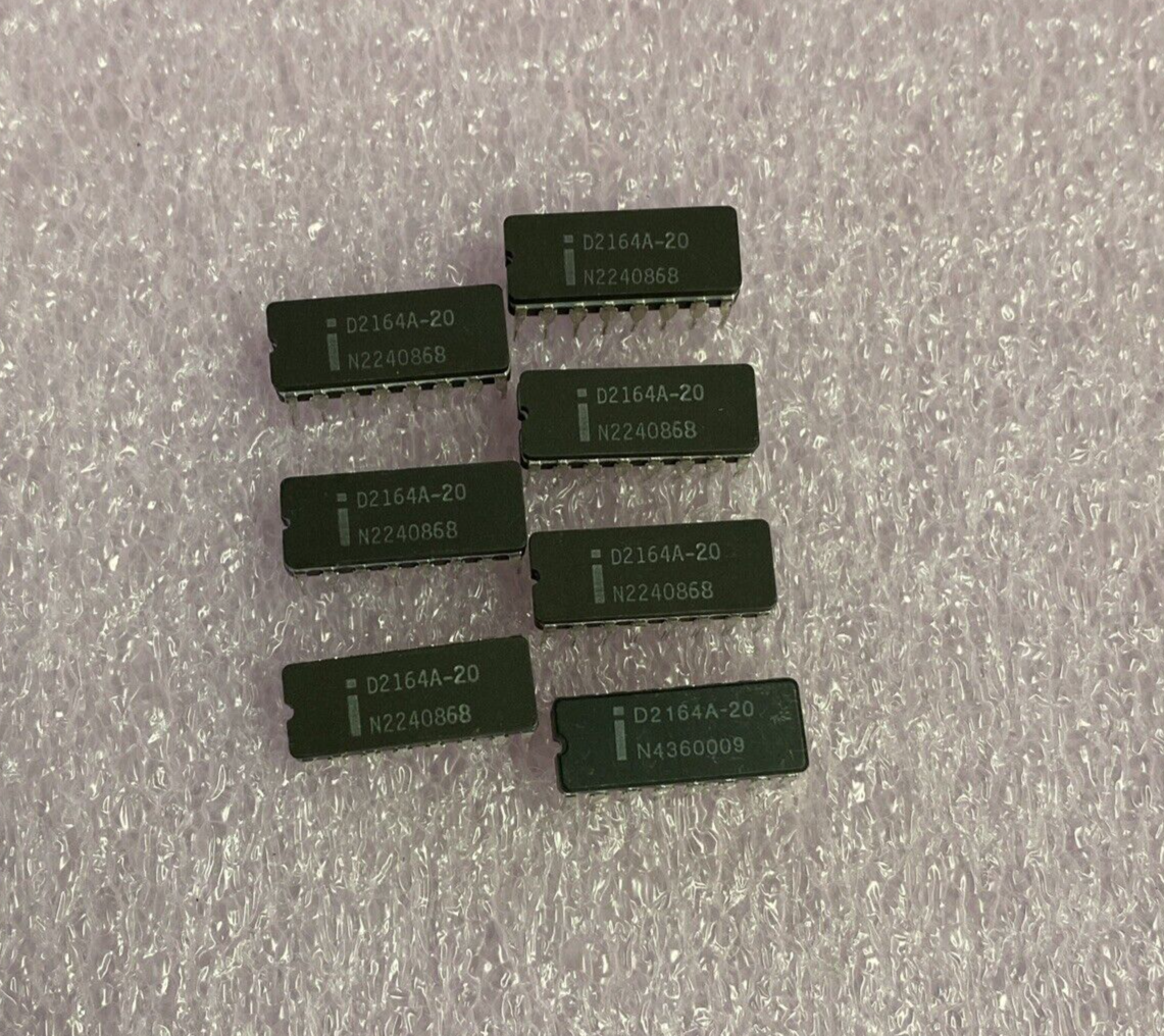 Lot of 7 D2164A-20 INTEL IC Chip 16 Pin NEW Old Stock