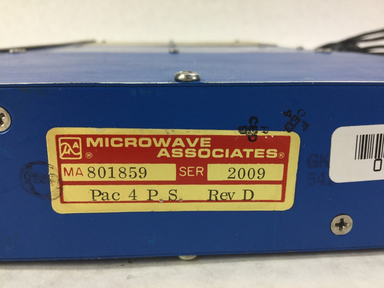 Microwave Associates  PAC 4 P S   Untested