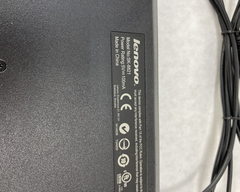 Lot of 5 Lenovo KU-0989 Slim Wired USB Computer Keyboard 54Y9489 Black