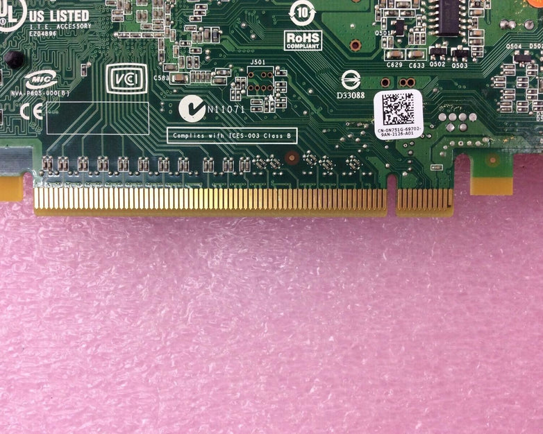 Lot of ( 2 ) NVIDIA GeForce 9300 GE P805 PCI-e DMS-59 256MB Video Card GPU