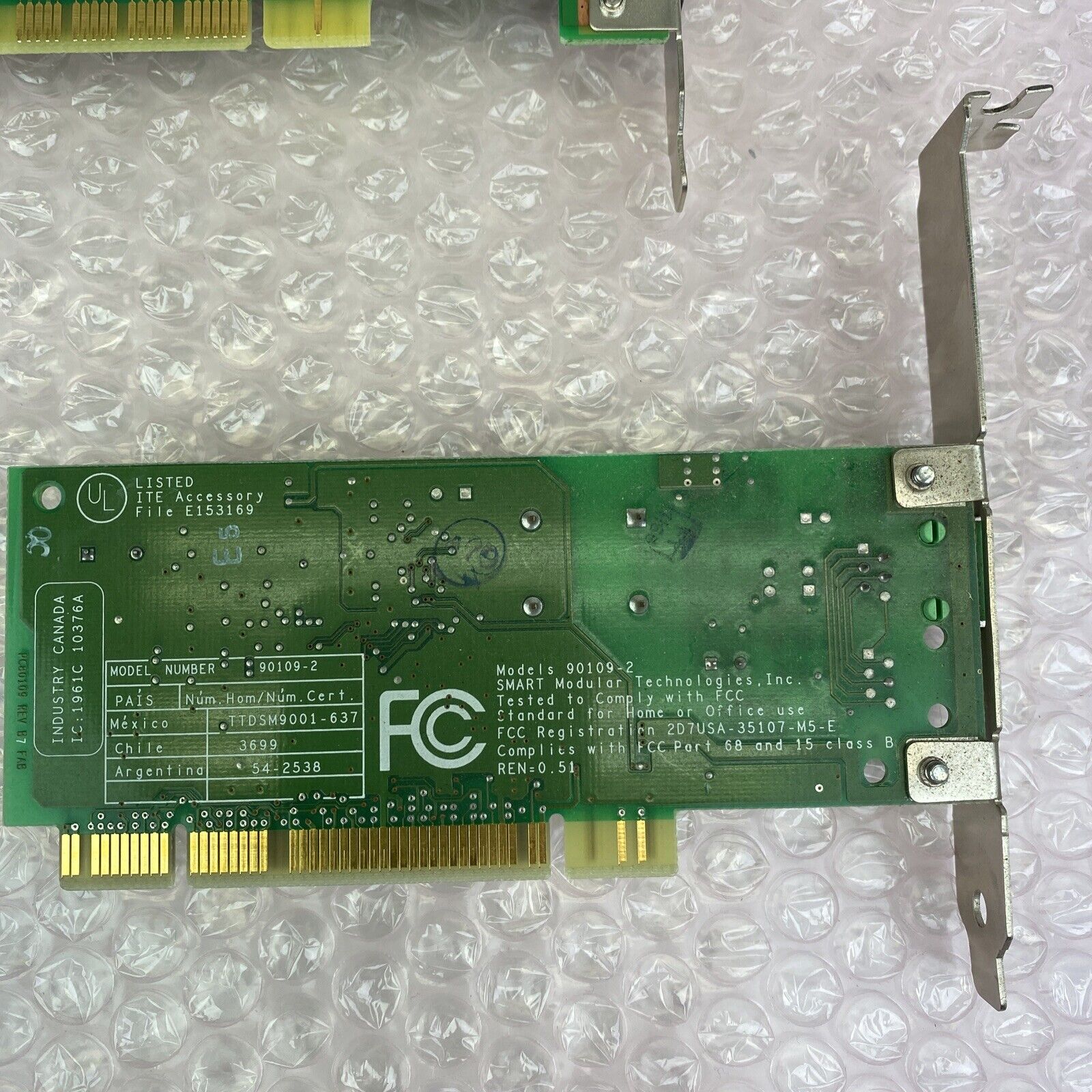 Lot of 3 various PCI card 56k fax modems Conexant KB5815G Agere 90109-2 P40