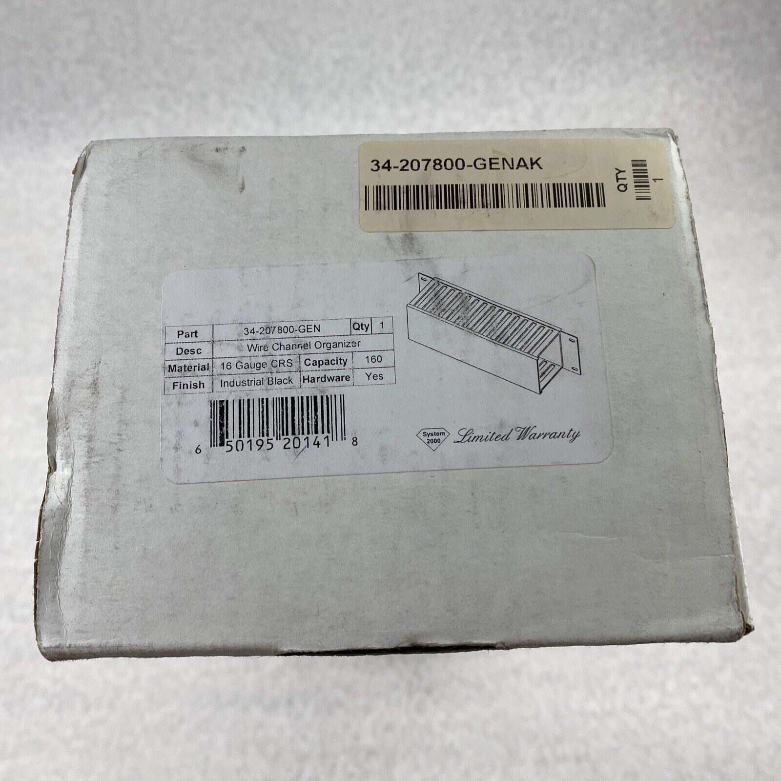 2-RU 19" Rack Channel Cable Management Panel 34-207800-GENAK