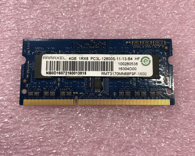 Ramaxel 4GB 1Rx8 PC3L-12800S-11-13-B4 Laptop Memory NB0D16072160013915