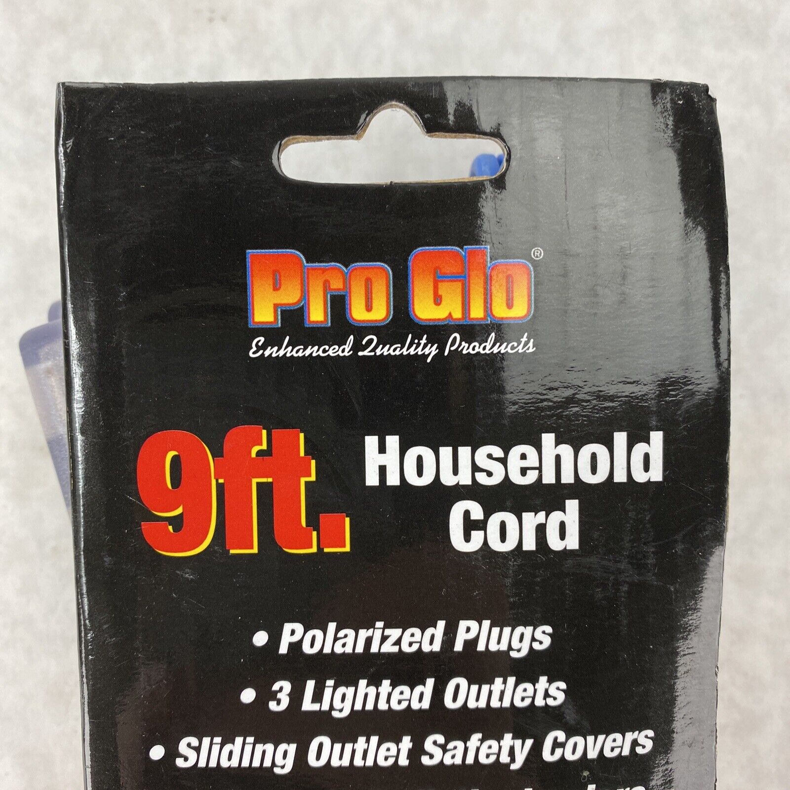 Century Wire Pro Glo 9ft Household Extension Polarized AC Power Cord Blue