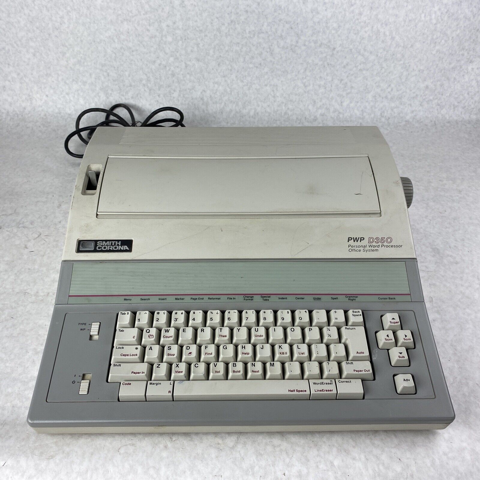 Smith Corona PWP D350 Typewriter -No Accessories or Monitor