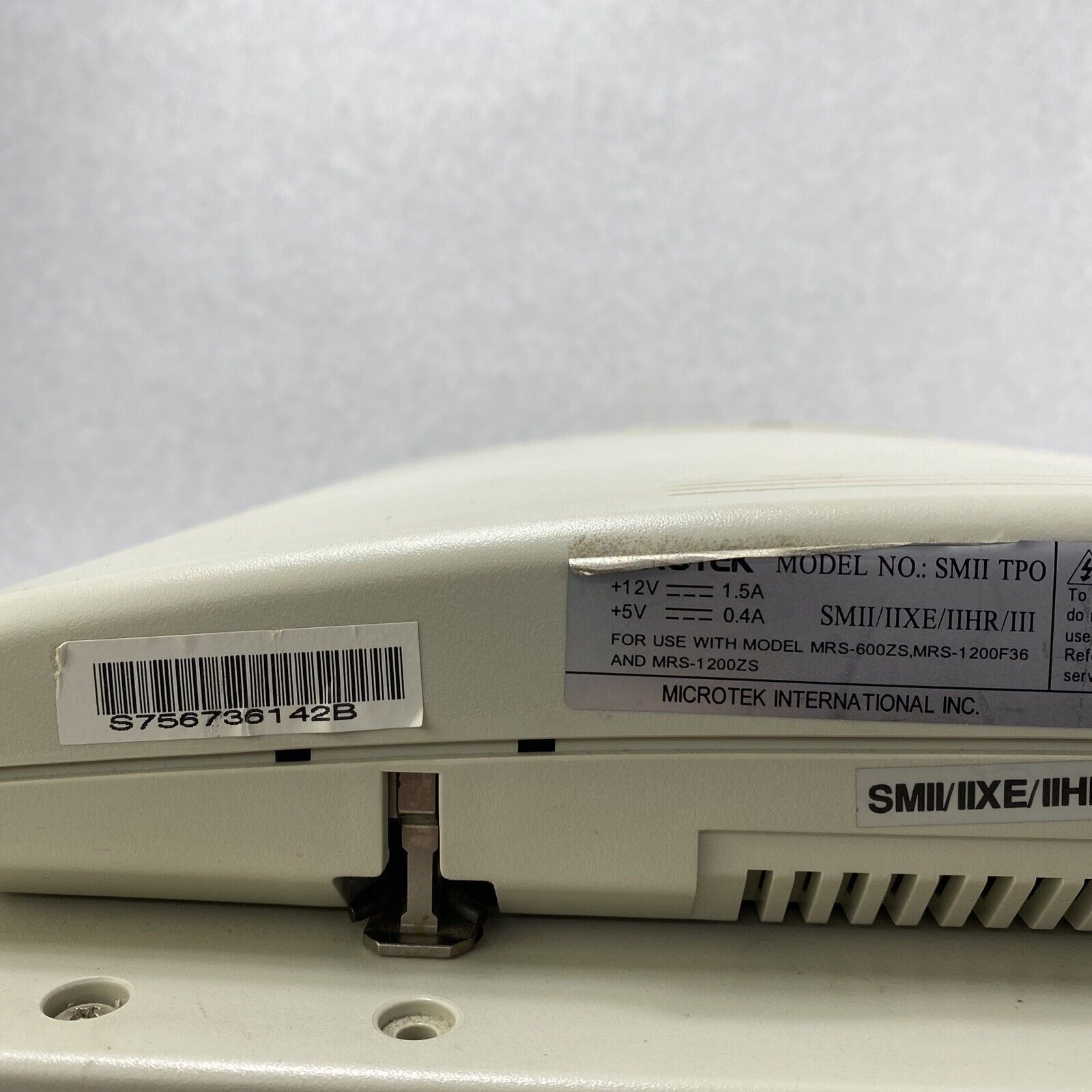 Microtek MRS-1200F36 ScanMaker III Flatbed Scanner DB15 Parallel Port UNTESTED