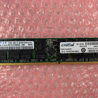 SAMSUNG 2GB PC DDR1 PC2700R CL2.5 2700R DDR1-333MHZ 333 184PIN ECC-REG RDIMM