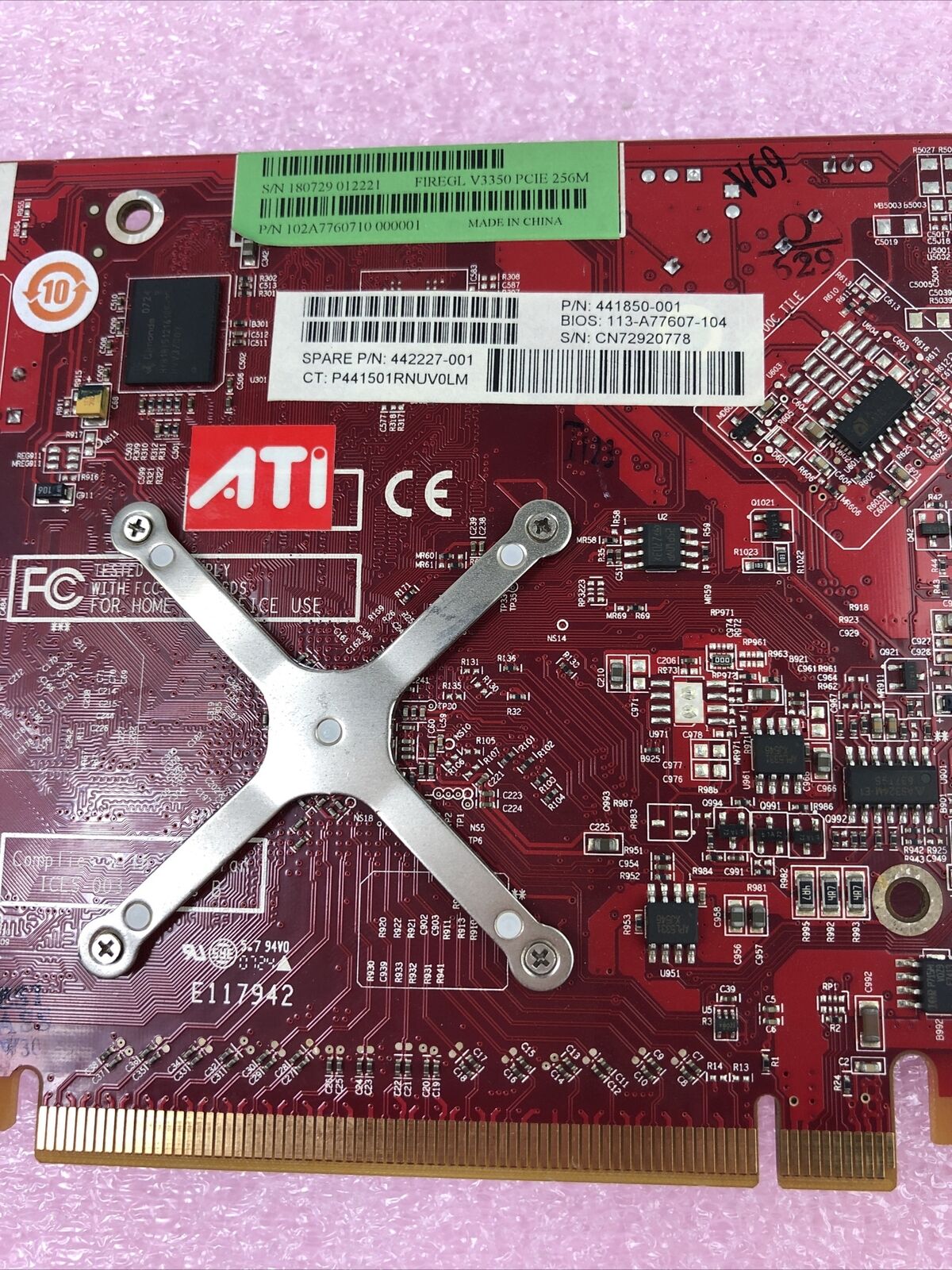 ATI 441850-001 FireGL V3350 256MB DUAL DVI PCI-e Graphics Video Card HP PCIe