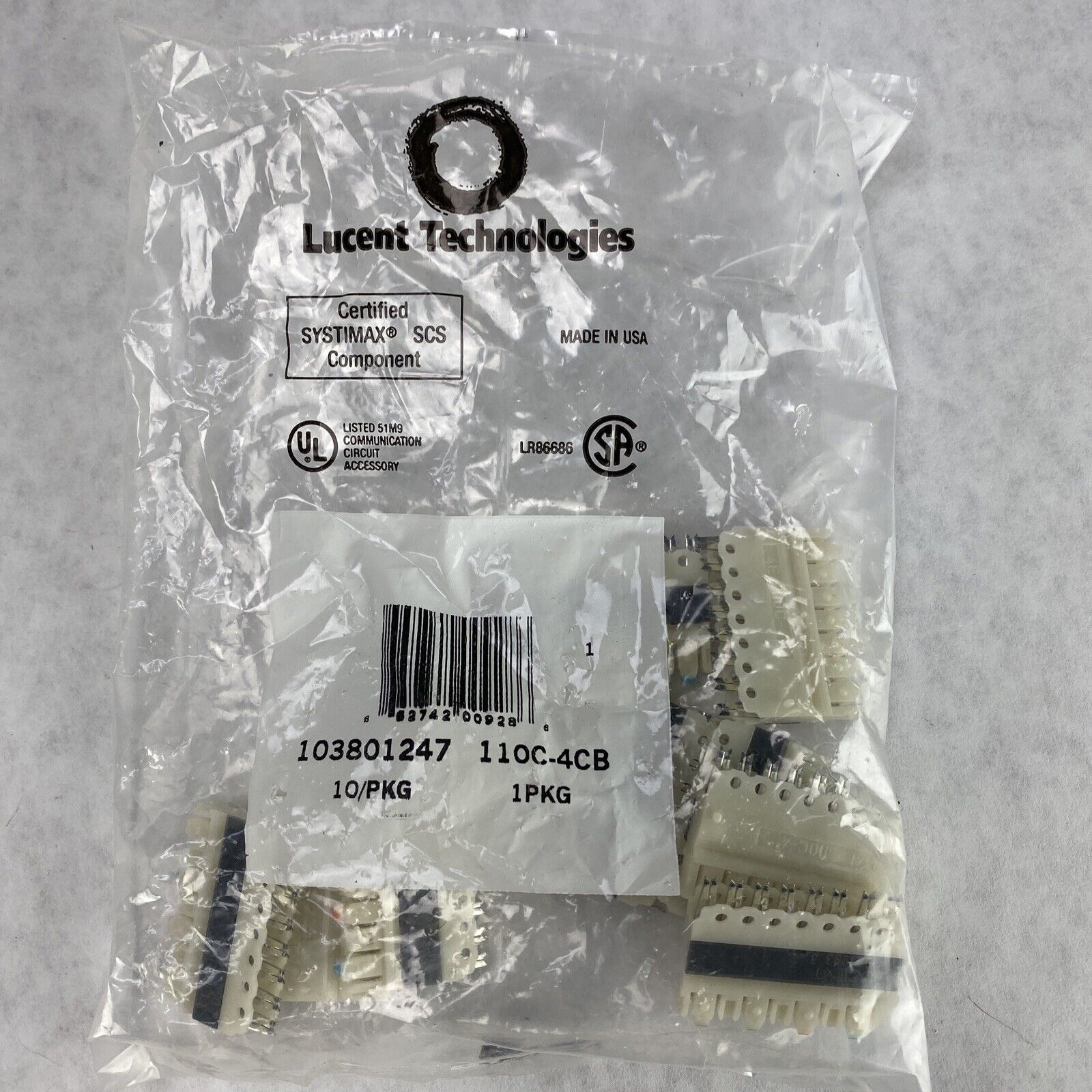 Lucent 103801247 Connecting Block 110C-4CB Pack( 10 )