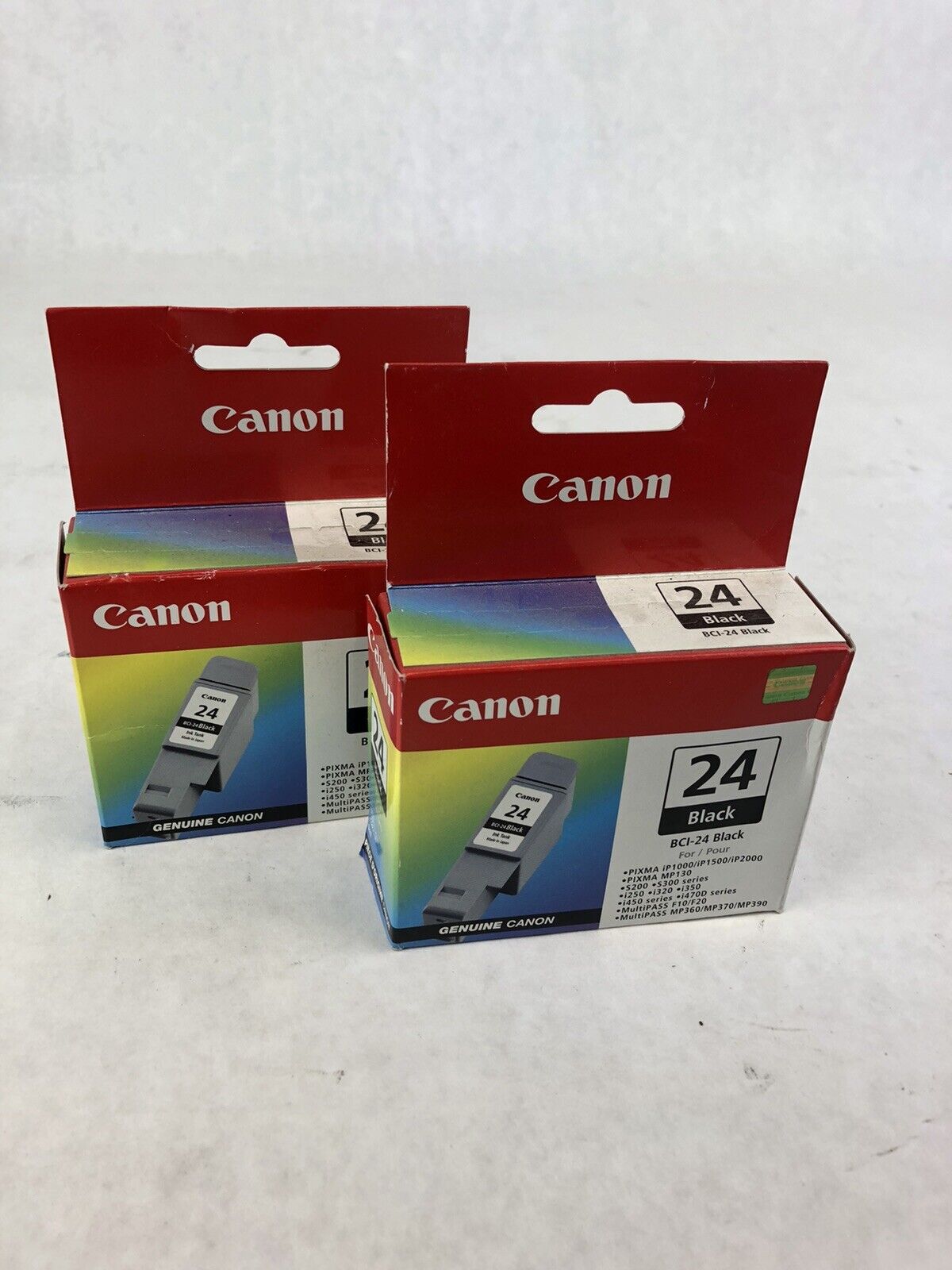 Lot of 2 Canon BCI-24 Genuine Black Ink Cartridge