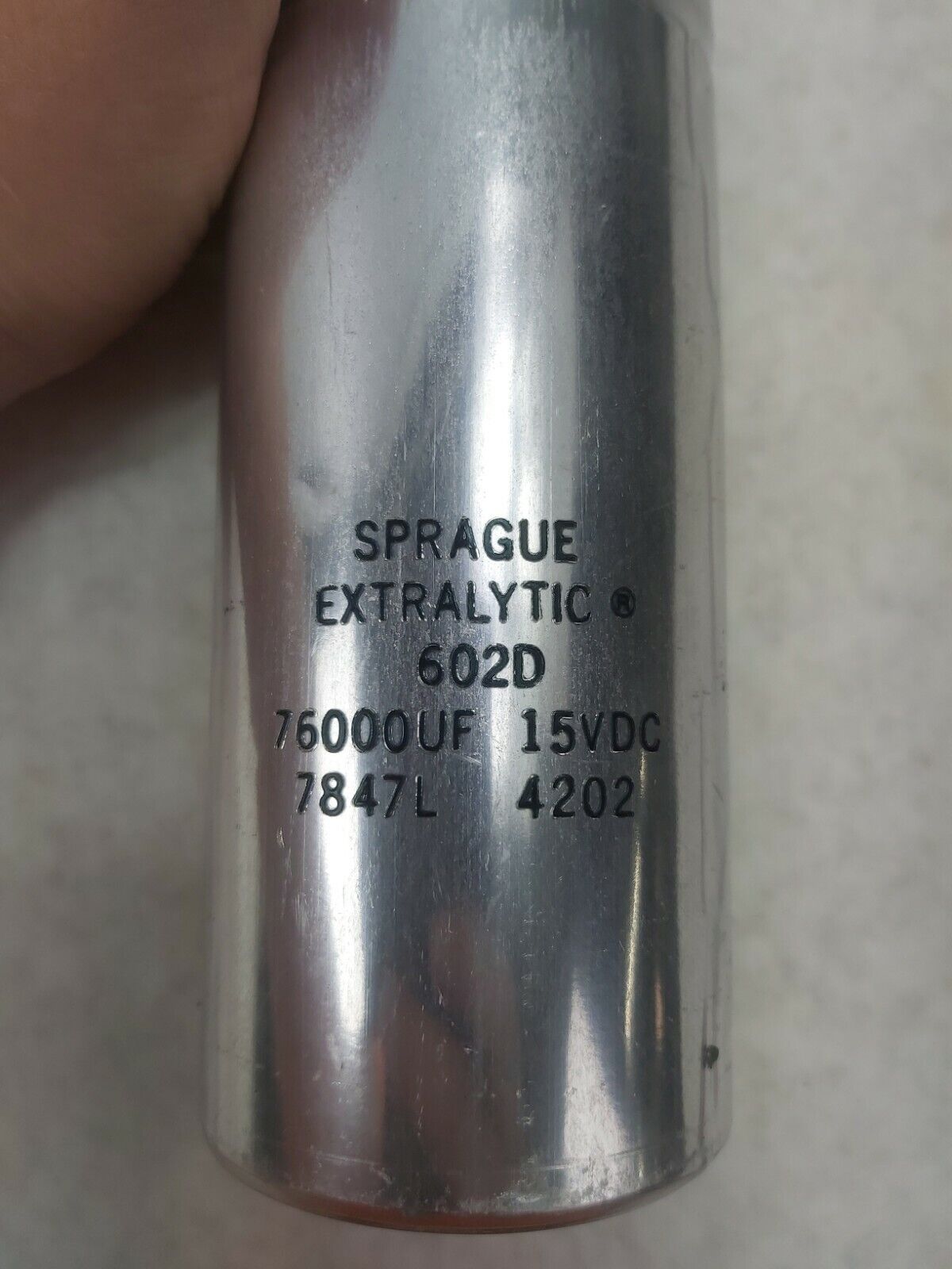 Sprague Extralytic 602D 76000UF 15VDC 7847L 4202 Capacitor
