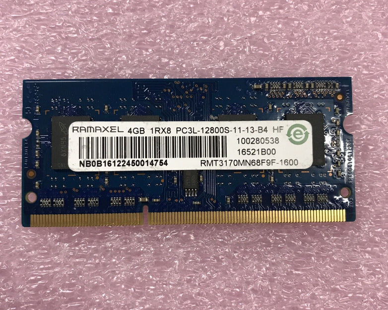 Ramaxel 8GB Kit 2x4GB 1Rx8 PC3L-12800S-11-13-B4 Laptop Memory RMT3170MN68F9F