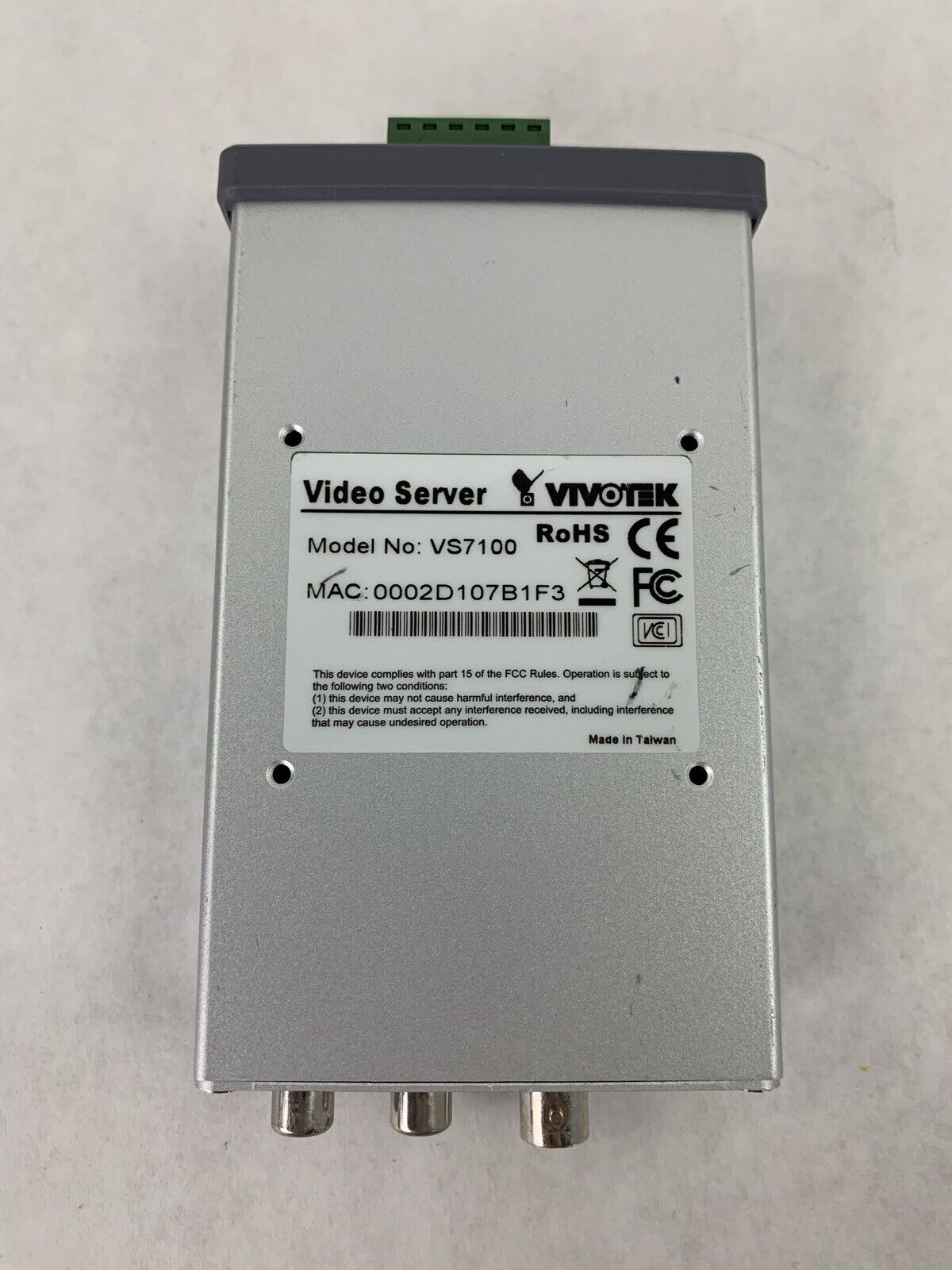 Vivotek VS7100 Video Server Untested No AC Adapter