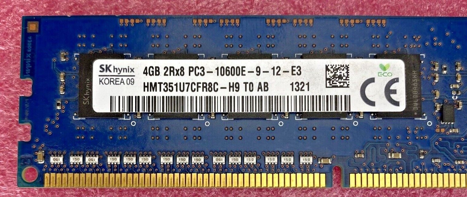 Hynix HMT351U7CFR8C-H9 4GB 2Rx8 PC3-10600E ECC RAM server memory FRU 64Y9570