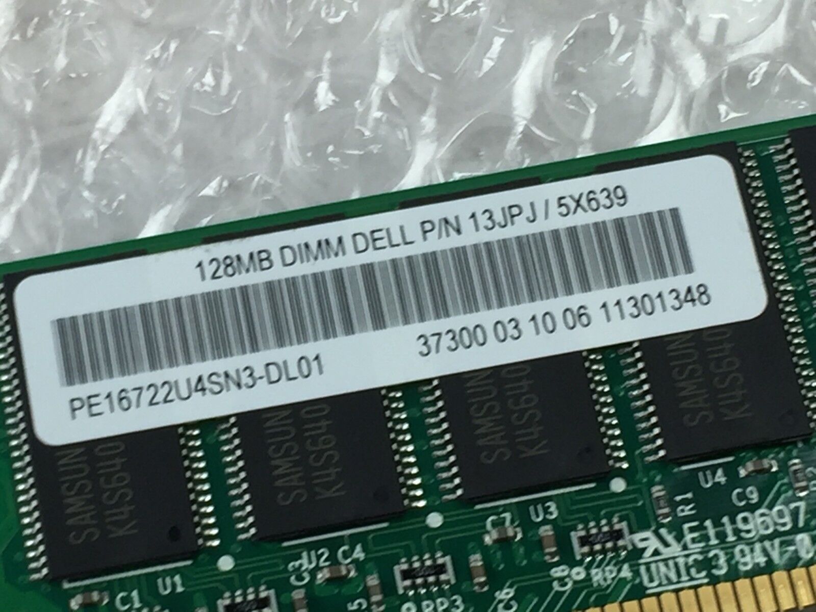Dell 13JPJ PowerEdge 2650 4600 2600 128MB Raid Cache Memory taken from 2650 unit