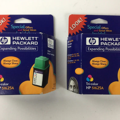HP Inkjet Print Cartridge 51625A Tri Color (Lot of 2), NEW