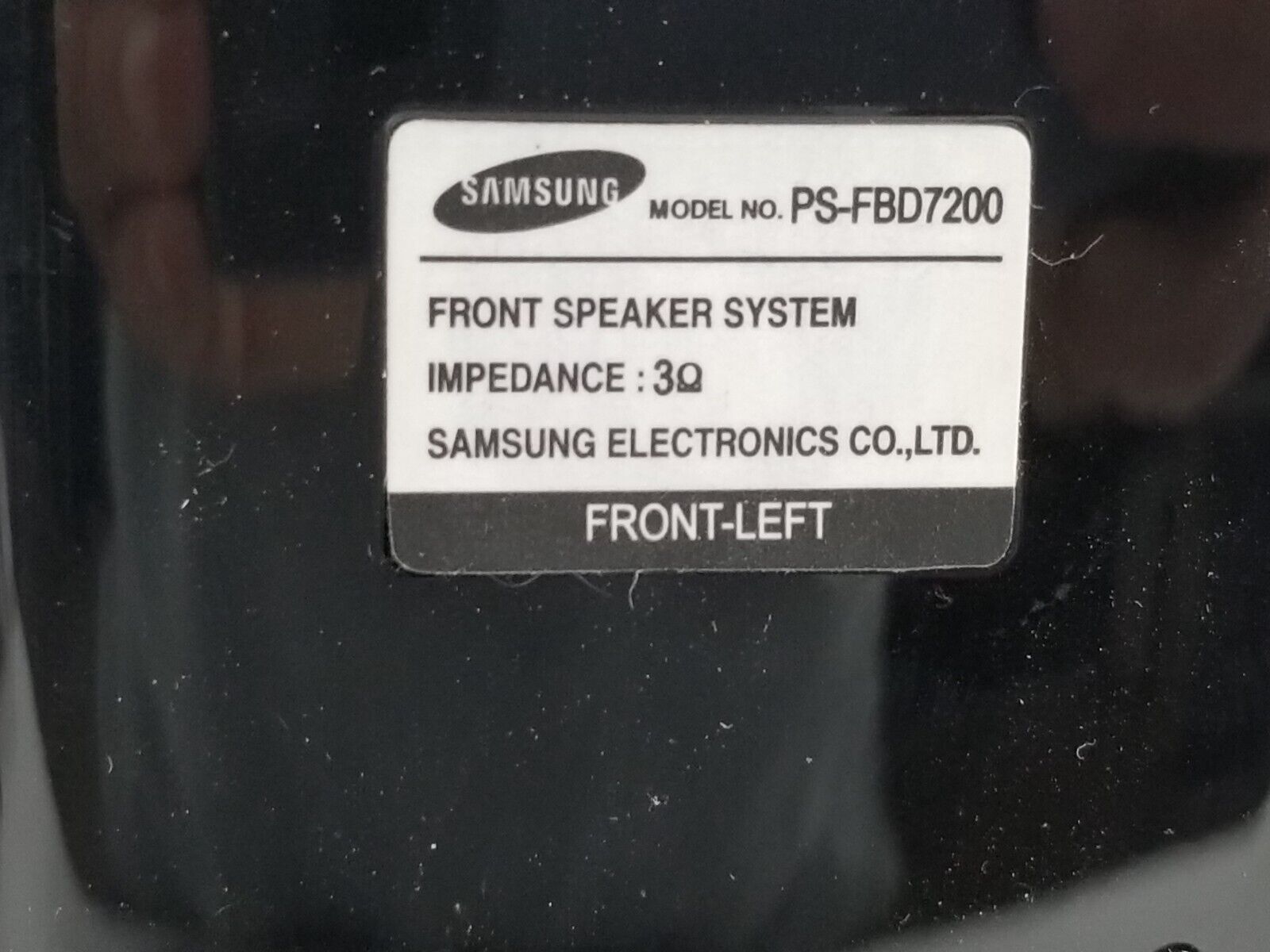 Samsung PS-WBD7200 Subwoofer and PS-FBD7200 Front Right and Left Speaker