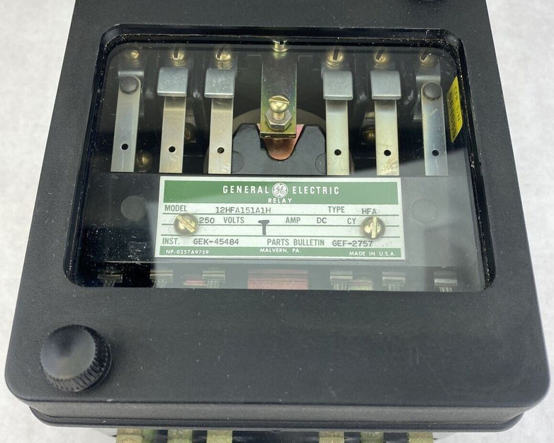 GE 12HFA151A1H Type HFA 250VDC 5.5x6x6" wall mount auxiliary relay