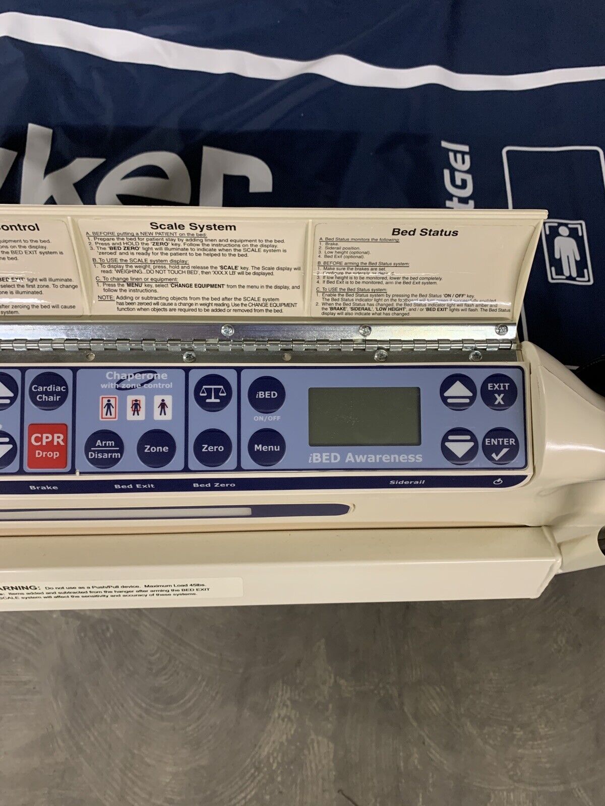 Stryker Epic Bed 2030 Critical Care Hospital Bed Comfort Gel Mattress For Parts